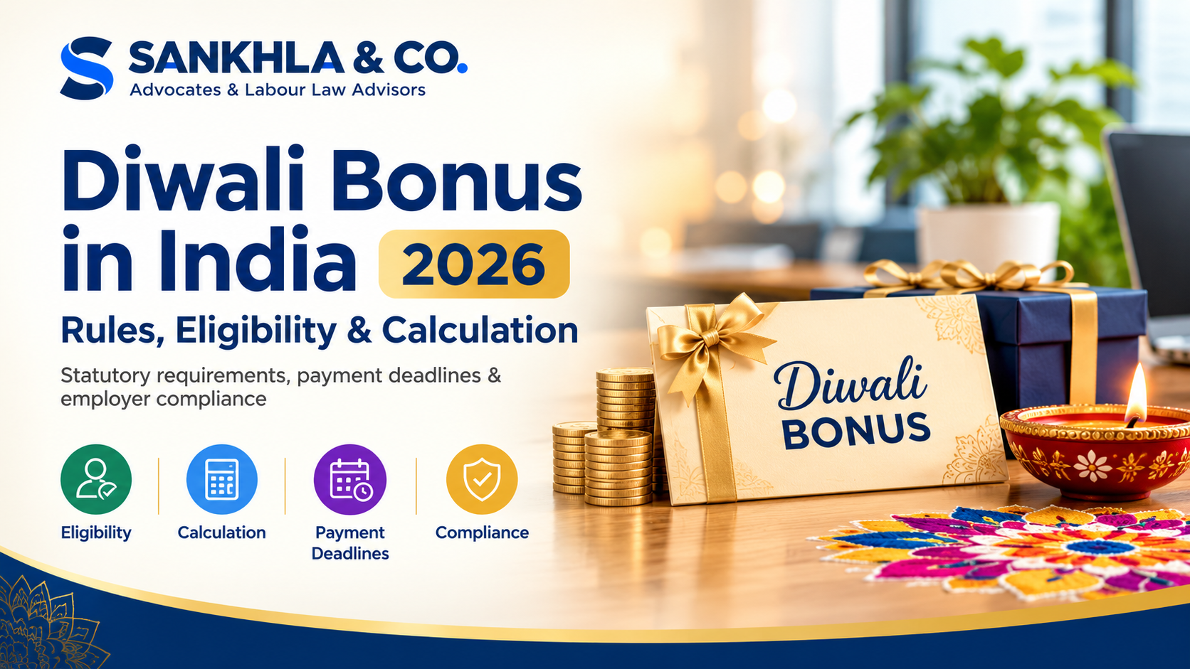 Diwali Bonus in India 2026: Eligibility, Calculation, Payment Rules & Employer Compliance